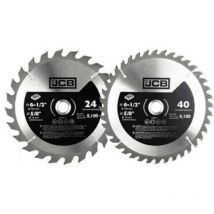2 piece 165mm tct Wood Saw Blade Set - JCB