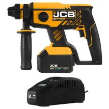 JCB - Akku Bohrhammer 18V Bürstenlos SDS-plus Aufnahme mit 5,0 Ah Akku & Ladegerät