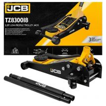 Jcb Tools - jcb Hydraulischer Wagenheber de Niederquerschnitt de 2,5 Tonnen, Bauweise de Stahl, hebt Fahrzeuge mit bis zu 455 mm de Höhe de an,