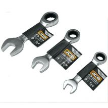 JCB - Llave de trinquete Stubby Herramienta de mano estándar Corona (llave de trinquete rechoncha de 19 mm)