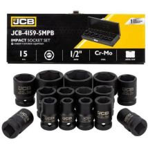 Jcb Sets De Impact De Bits De 15 Stück 1/2" 6 Seiten (10-32mm)