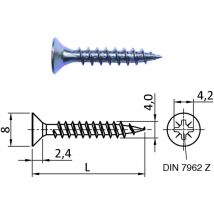 200 Stück jd Spanplattenschrauben Kreuzschlitz ø 4,0 mm l: 70 mm