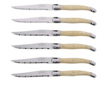 Jean Dubost - Coffret de 6 couteaux Laguiole en corne