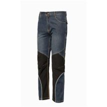 Issaline 8838b Extreme Pantalone Da Lavoro Jeans Stretch Rinforzi Antiabrasione Cordura Taglia L Colore Blu
