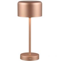 Reality Leuchten - lampe de table sans fil à led jeff R59151165, café en métal, avec led de 1,5 watt, 4X tactile