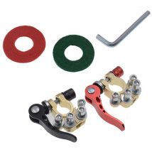 Jeffergarden - 1 paire de connecteurs de bornes de batterie, 4 voies, forte conductivité électrique pour voitures, caravanes, camions, bus