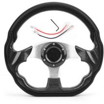 Jeffergarden - 320 mm Universal-Auto-Lenkrad, Carbon-Faser-Stil, Racing Drift mit Hupenknopf