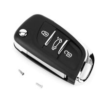 3Button Car Remote Flip Key Fob Case Blade Cover Shell Fit pour Peugeot Partner 306 407 - Jeffergarden