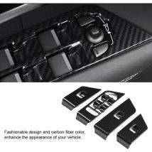 SNQ - Jeffergarden 4-teiliger Zierrahmen für Fensterhebertasten aus Karbonfaser für Land Rover Range Rover Evoque 12-17