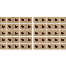 Jeffergarden - 50 pièces papier Kraft fait à la main bote à savon faveur de mariage bote-cadeau bonbons bijoux emballage emballage