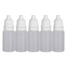 ZY - Jeffergarden 50 Uds. Botellas exprimibles de plástico vacías de 10ml de volumen, contenedor de líquidos para ojos, cuentagotas
