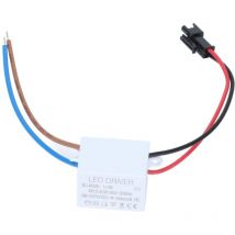Jeffergarden 500mA 1X3W Driver led Connettore di alimentazione Lampada Trasformatore Ingresso AC95‐265V Uscita 2‐4VDC