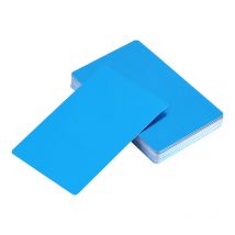 Jeffergarden - 50cartes de visite d'entreprise en métal gravées au laser vierges impressionnantes (bleu)