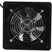 Jeffergarden Abluftventilator zur Wandmontage, 190 mm, 40 W, 220 V, geräuscharm, für Zuhause, Badezimmer, Küche, Garage, Belüftung (schwarz)