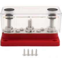 Bloc de distribution d'énergie avec couvercle, goujon de borne M8, vis de borne M4 12-48 v 150 a pour voitures, camions, camping-cars, bateaux, rouge