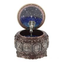Jeffergarden Bote à musique vintage avec 12 constellations déesse rotative lumière led scintillante (Capricorne)