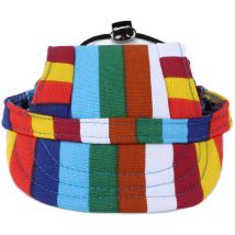 Jeffergarden Casquette de Baseball réglable pour chien, Protection solaire pour Sport de plein air, avec sangle de cou, pour l'extérieur, Striation M