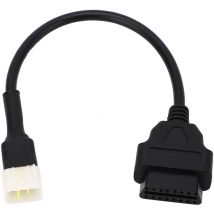 Jeffergarden - Cble de Diagnostic OBD2 6 broches à 16 broches, lecteur de Code obd, adaptateur de Scanner, cble de connexion de remplacement pour