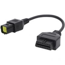 Jeffergarden - Cble de Scanner OBD2 universel à 6 broches, adaptateur de Diagnostic de moto de remplacement pour Husqvarna 449 511 610 630 450