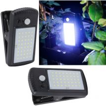 Chiciris Clip Solaire sur les Lumières, 2 Modes d'induction Portative Professionnelle 2pcs Lumières Solaires de Plate-forme de Capteur de Mouvement