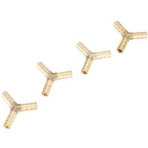 Prenfle - Jeffergarden Conector de púas para manguera de 3 vías en y de latón, accesorio de unión para aire, agua, Gas od (8mm, 4 Uds.)