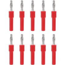 Jeffergarden - Connecteur banane J.20025, 10 pièces, 4mm mle à 2mm femelle, multimètre, adaptateur de connecteur banane pour l'industrie rouge