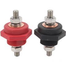Jeffergarden - Connecteur de borne de batterie DC12V 3/8 pouces, connecteurs de cloison de cble de batterie pour voitures, camping-cars, navires