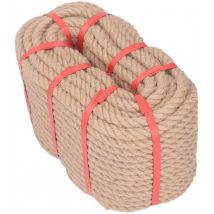 Corde en Fiber de chanvre torsadée multi-brins, corde de Protection de sécurité pour bricolage, artisanat, décoration de la maison, 50 mètres,