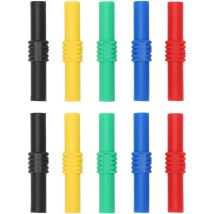 Jeffergarden Coupleur banane isolé femelle à femelle, 4mm, 5 couleurs, adaptateur de prise banane pour onduleurs, équipement industriel