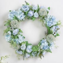 Jeffergarden - Couronne Florale, Couronne Artificielle pour Décor de Porche de Ferme de Maison de Mur de Fenêtre Intérieure Extérieure (v)