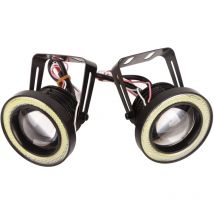 Jeffergarden - Fendinebbia a led per auto Angel Eyes da 3 pollici ad alta luminosità IP65 impermeabile dc 12V universale