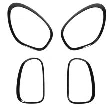 Garniture de lunette de phare et de feu arrière, 4 pièces, 51139801573 pour Countryman R60 2010 à 2016, noir brillant - Jeffergarden