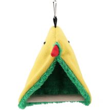Hamac triangulaire en peluche pour oiseaux et perroquets, Cage, tente heureuse, lit suspendu, jouet de grotte - Jeffergarden