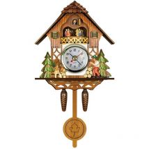 Horloge à coucou Antique en bois, horloge murale pour nichoir, décoration de maison, horloge à coucou suspendue, cloche à balanoire automatique,