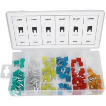 Jeffergarden Kit d'assortiment de fusibles de lame de voiture de petite taille, 120 pièces/bote, 5amp, 10amp, 15amp, 20amp, 25amp, 30amp