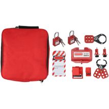Jeffergarden Kit de etiquetado de bloqueo eléctrico, cerrojos, candados de seguridad, disyuntor, enchufe de bloqueo con bolsa de almacenamiento
