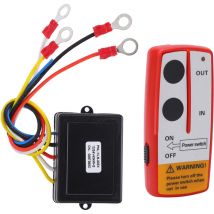 ZY - Jeffergarden Kit de interruptor de control remoto inalámbrico de cabrestante universal con receptor 12 v 24 v para camión Jeep atv suv rojo