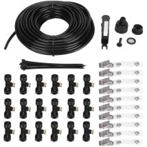 ZY - Jeffergarden Kits de riego por niebla para jardín, sistema de riego de jardín de 19M con cabezal de aspersor de latón de baja presión