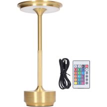Jeffergarden - Lampe de table led rechargeable 16 couleurs, portable, moderne, en métal, rvb, lampe de bureau avec télécommande pour salon, bureau,