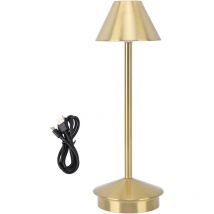 Jeffergarden - Lampe de table sans fil de style moderne, art en fer, 3 couleurs, gradation continue, lampe de bureau led portable avec commande