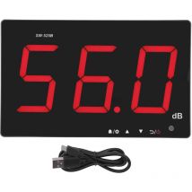 Medidor de nivel de sonido Pantalla lcd de 9,6 pulgadas Respuesta rápida Lector de decibelios de ruido de montaje en pared de 30 a 130 dB para aula,
