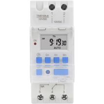 Jeffergarden - Minuterie hebdomadaire 12V dc 16A, écran lcd avec fonction compte à rebours, batterie amovible