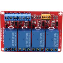 Jeffergarden - Module de Relais à 4 Canaux, Carte d'Extension de Relais Déclenchement de Bas Niveau avec Optocoupleur pour Arduino (5V)