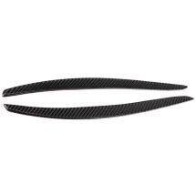 ZY - Jeffergarden Par de pegatinas de cubierta de párpado de fibra de carbono para faros delanteros, aptas para Serie 3 Coupe E92 06-12