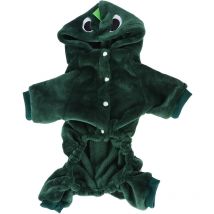 Jeffergarden - Polaire hiver mignon dinosaure chien vêtements à capuche pour petits chiens chiot veste vêtements tenue