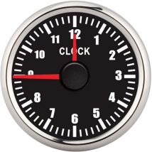 YB - Jeffergarden Reloj universal de 2 pulgadas de 0 a 12 horas, panel de instrumentos, pantalla de indicadores, luz de fondo roja, 12 V/24 v, para