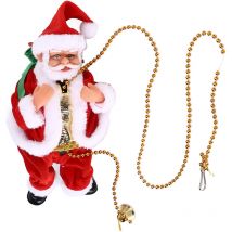 Rideau de perles pour père nol grimpant, pendentifs d'arbre de nol, décorations de nol - Jeffergarden