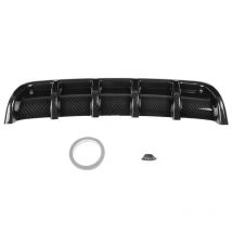 Jeffergarden Schwarz Universal Auto Heckstoßstange Haifischflosse Spoiler Diffusor (Kohlefaser)