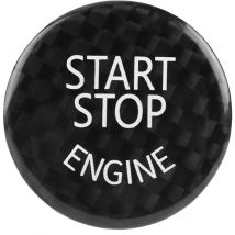 Jeffergarden - Schwarze Kohlefaser-Automotor-Start-Stopp-Tasten-Schalterabdeckung für bmw 1–7 Serie X1 X3–X6