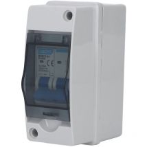 Jeffergarden Sezionatore cc 40A Interruttore automatico con copertura trasparente protettiva con scatola di distribuzione IP65 1000 v